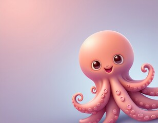 たこのキャラクター風のイラスト