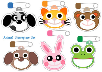 ネームプレート■動物の顔のネームプレート