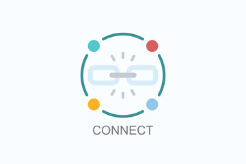 Connect Icon Or Logo Isolated Vector Illustration