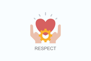Respect Icon Or Logo Isolated Vector Illustration