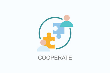 Cooperate Icon Or Logo Isolated Vector Illustration