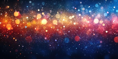 Obraz premium Colorful bokeh lights create a dreamy atmosphere in a night sky display