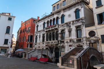 Quiet Venetian Canal at Dawn