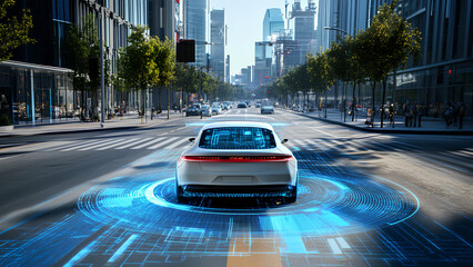 Autonomous Car Driving in Smart City with AI Technology Overlay