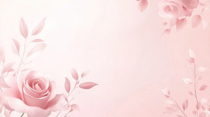 Pastel roses, floral background, soft colors, elegant design, for website or print, promotion or invitation