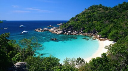 Obraz premium view of the coast of the mediterranean sea