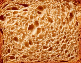 Close-Up of Bread Slice Texture