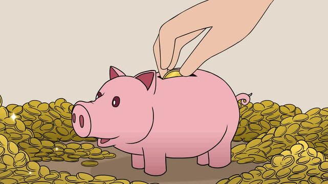 Put Coin in Piggy Bank