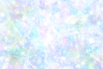 神秘的で幻想的なきらきら光るシンプルグラデーション背景壁紙イラストテクスチャ【青、水色、ピンク】