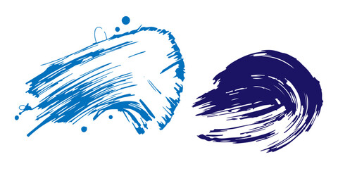 Obraz premium Colorful paint artistic dry brush stroke. Watercolor acrylic hand painted backdrop for print, web design and banners. Realistic vector background texture.