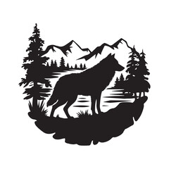  fox silhouette vector