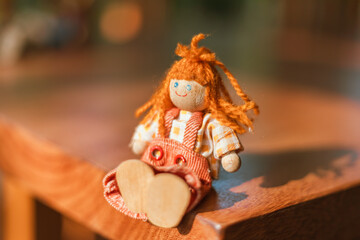 handmade wooden doll