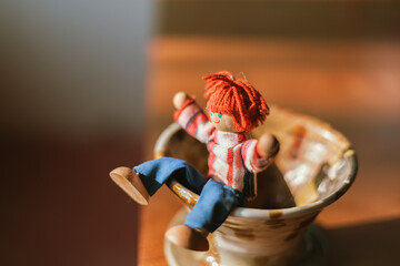 handmade wooden doll