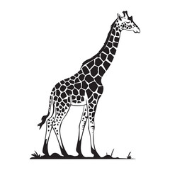 giraffe silhouette vector