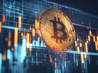 Bitcoin digital currency trading chart background