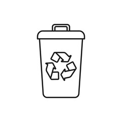 Eco bin icon.