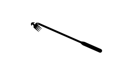 Manual Garden Weed Puller , black isolated silhouette