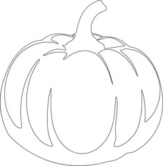vector illustration of a pumpkin, Halloween 