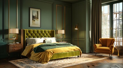 Tastefully Furnished Bedroom with Large Bed and Window