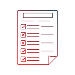 Test gradient outline icon with white background vector stock illustration