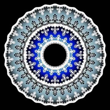 Decorative mandala with detailed elements 