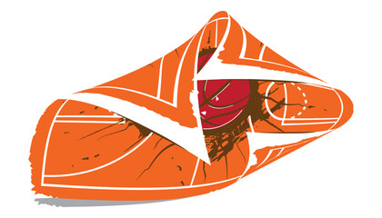 Basketball tournament folded poster design - vector illustration.