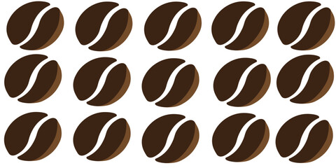 Coffee bean logo. Isolated coffe beans on white background.vector