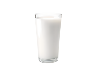 Milk in the glass isolated on transparent background 