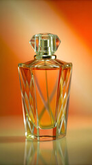 Luxury perfume bottle a soft gradient backgroun