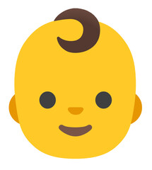 smiley face of a baby 