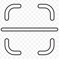 Black scan QR code icon scanning code sign. code scanner icon. barcode icons. EPS 10.