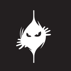 Funny angry cute cat face reaction in vector art