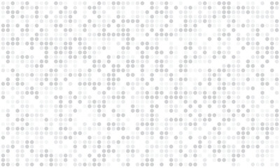 Small circles in different sizes create an abstract vector pattern against a white background, giving a sophisticated, modern, and simple appearance for professional designs.