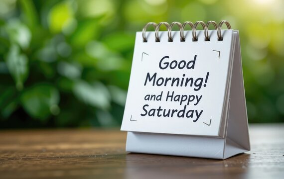 Calendar Reminder for Good Morning and Happy Saturday Weekend Greeting