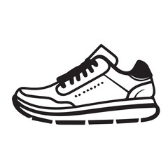 sneakers in vector art jumping shoes sports shoes illustration outline art