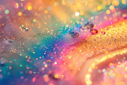 Holographic oil background glitter backgrounds rainbow. - Powered by Adobe