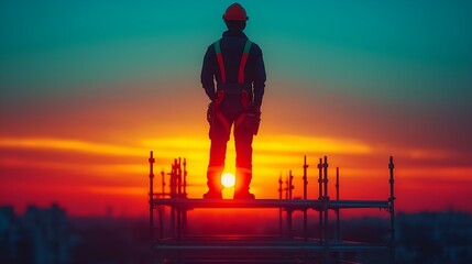 Fototapeta premium Labor’s Height: Construction & Dedication
