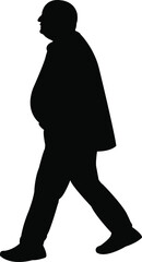 a man walking, body silhouette vector