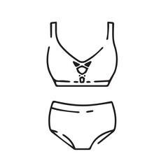 Swimwear bikini set swimsuit in vector art