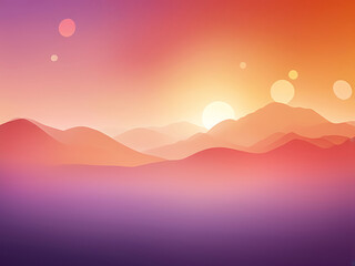 Fototapeta premium Dreamy Sunset Reflection on Calm Water with Soft Bokeh Lights – Serene and Tranquil Scene