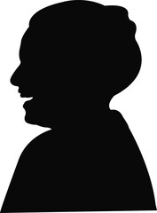 a woman head silhouette vector