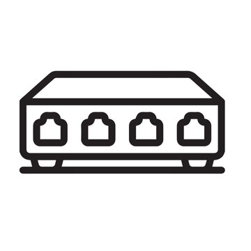 multiple cable connector box in vector art hardware tools