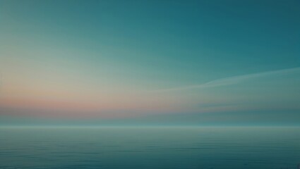 Obraz premium Tranquil sunset reflections over calm ocean waters in an expansive horizon setting