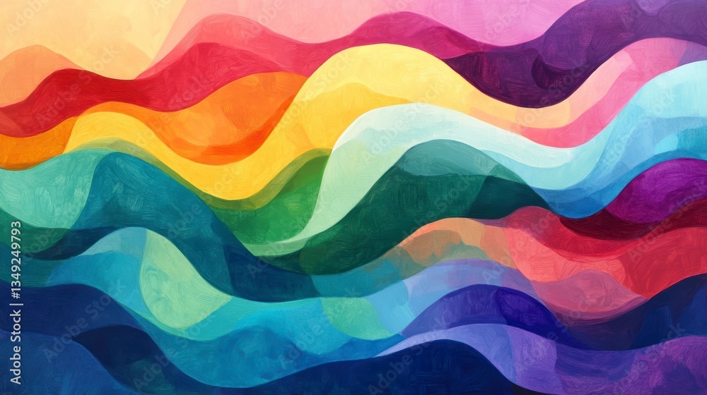 Aufkleber abstract colorful wavy background texture.