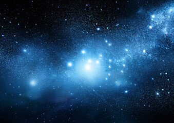 Fototapeta premium 水色の宇宙の背景