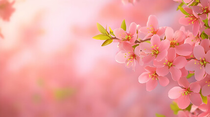 Obraz premium Delicate Cherry Blossom Branch Surrounded by Soft Spring Light
