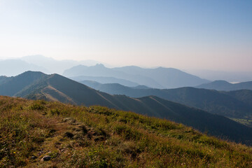 Fototapeta premium panoramic view from the top of Mount San Primo