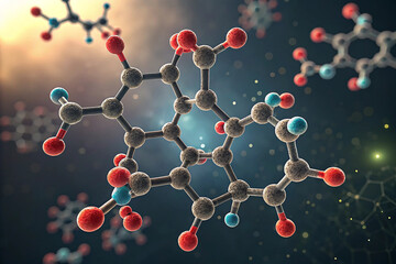Atorvastatin 3D Molecular Structure – HMG-CoA Reductase Inhibitor Visualization".