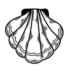 Summer Shellfish Line Art