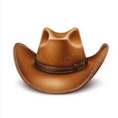 Cowboy hat isolation on white background, Illustration